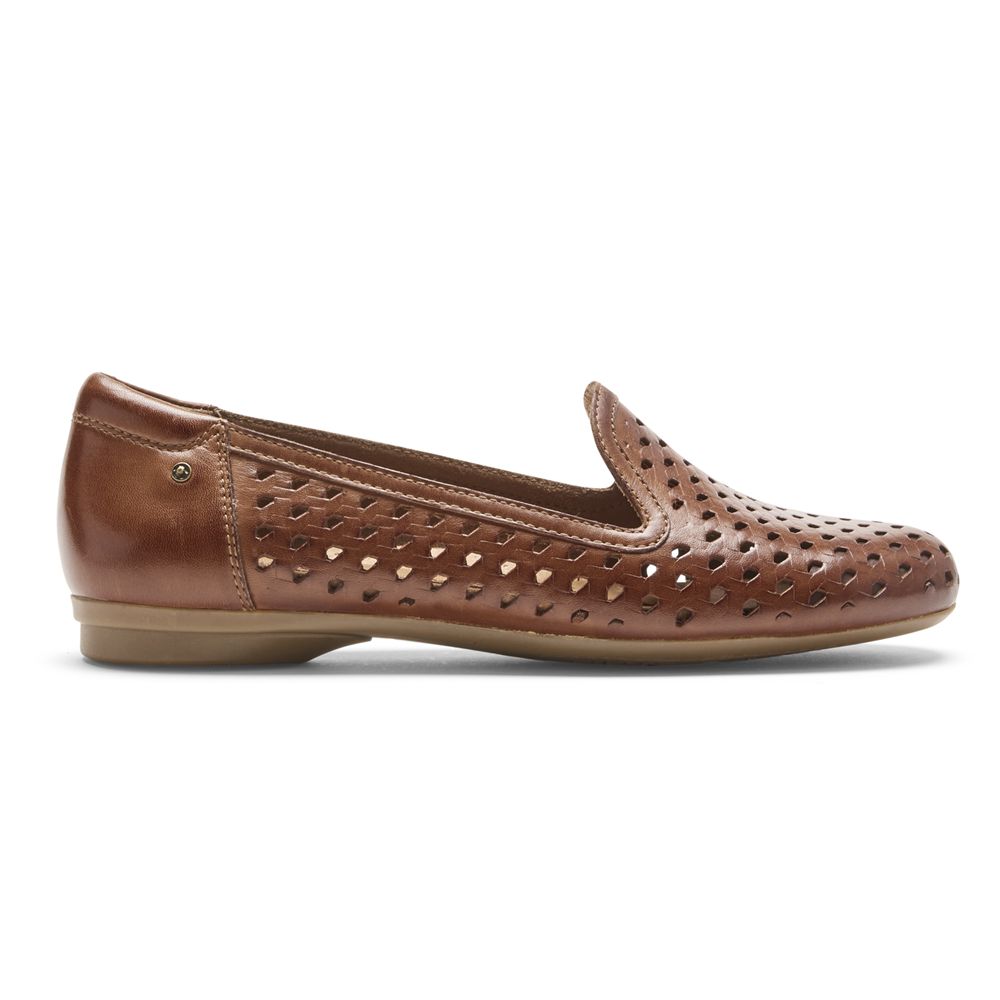 Rockport Cobb Hill Maiika Woven Slip-On - Womens Flats - Brown - NZ (AGF-890715)